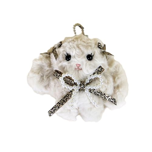 Qsvbeeqj Süße Kaninchen Anhängerschlüsselkette Mit Langen Ohren Und Bowknot Plüsch Tierschlüsselungs Accessoire Stylische Mädchen Bag Dekoration von Qsvbeeqj