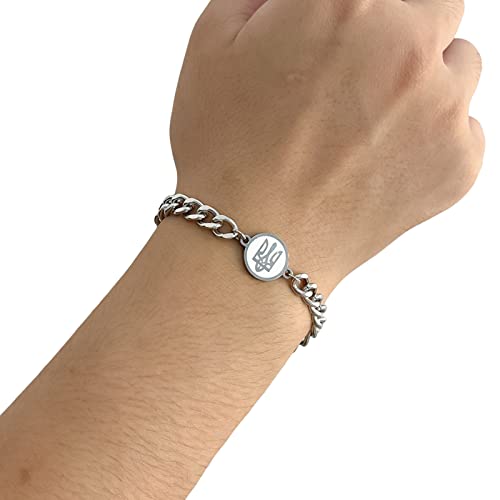 Qsvbeeqj Ukraine Nationales Armband Legierung Legierung Anhänger Kette Fashion Remembrance Juwely Ehepaar Geschenkpaar Armbänder Für Freund Und Freundin Einstellbar von Qsvbeeqj