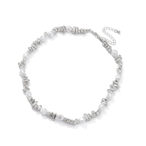 Qsvbeeqj Unregelmäßige Perlen Halskette Stilvolle Frauen Handgefertigt Perlen Geeignet Für Moderne Modesfrau Präsentieren Stilvolle Tägliche Tragenschmuck Für Frauen von Qsvbeeqj