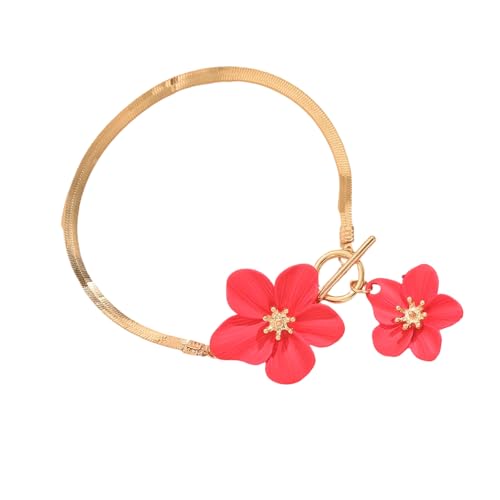 Qsvbeeqj Verstellbarer Blumenfußschmuck Vielseitiges Styling für den täglichen Gebrauch Legierung Kette Sicherer Verschluss Strand Urlaub Blume Zubehör Verstellbare Knöchel Kette, Einheitsgröße, wie von Qsvbeeqj