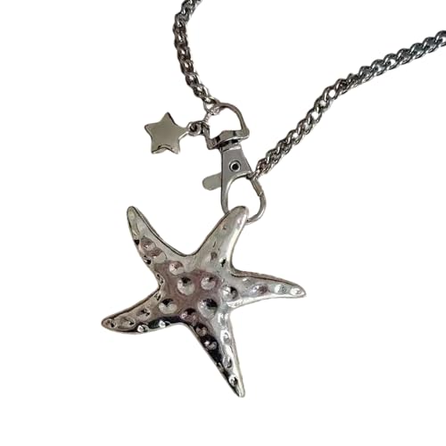 Qsvbeeqj Vintage Star Halskette Frauen Anhänger Legierung Textur Statement Für Festivals Und Partys Mode Halskette Geeignet von Qsvbeeqj