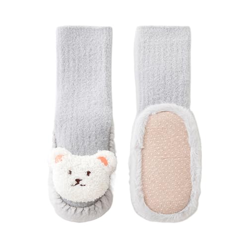 Qsvbeeqj Warme und weiche Winter Baby-Bodenschuhe für Babys verdickt Fussbodenschuhe Muster Kinderschuhe Wintersocken Kinderbären gemustert von Qsvbeeqj