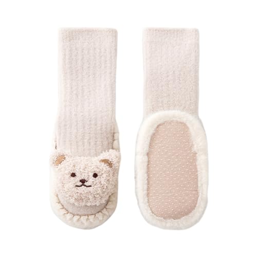 Qsvbeeqj Warme und weiche Winter Baby-Bodenschuhe für Babys verdickt Fussbodenschuhe Muster Kinderschuhe Wintersocken Kinderbären gemustert von Qsvbeeqj