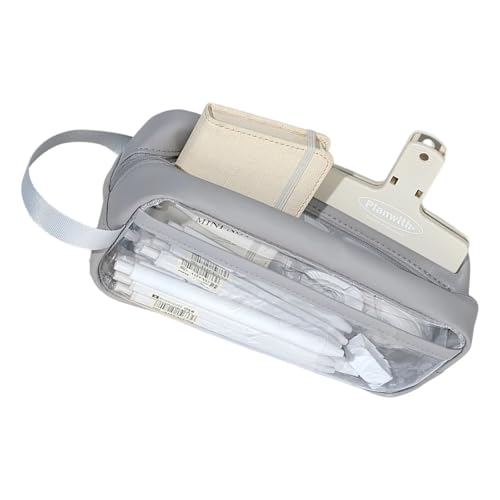 Qsvbeeqj Wasserfestes PVC Bleistiftbeutel Großer Kapazität Mit Tragbarem Für Schulbüro Reisen Essentielle Tragbare Tasche von Qsvbeeqj