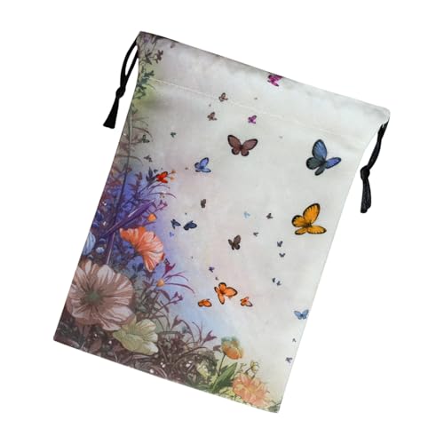 Qsvbeeqj Weiche Tarotkarten Tasche Tragbare Würfel Organizer Tarottasche Kordelzug Tarottasche Reifenhalter für wertvolle Glasuhrreifen, Fhr133, En storlek von Qsvbeeqj