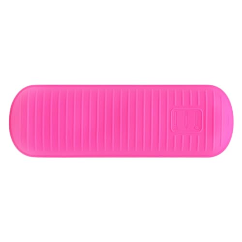 Reise-Make-up-Pinselhalter aus Silikon, trendig, tragbar, Kosmetikpinsel-Halter, weich und elegant, Make-up-Pinsel-Organizer, Make-up-Pinsel-Etui, Groß, rose red von Qsvbeeqj