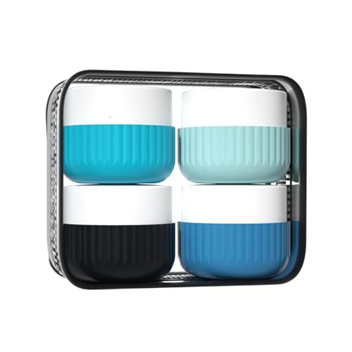 Reisebehälter für Toilettenartikel, Reiseflaschen mit transparenter Tasche, auslaufsichere Silikon-Reisegläser für kosmetische Handcreme, Blauer Anzug Reisebehälter für Toilettenartikel, Reiseflaschen mit transparenter Tasche, auslaufsichere Silikon-Reisegläser für kosmetische Handcreme, Blauer Anzug von Qsvbeeqj