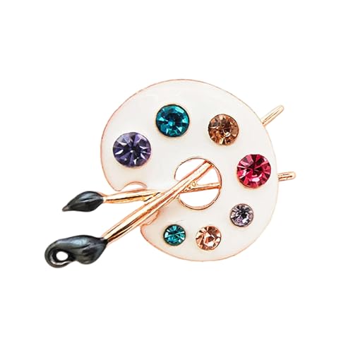 Schimmernde Kristall Emaillierte Brosche In Künstlerpalette Design Glatt Farbig Unisex Modeaccessoire Zink Legierung Schmuck Emaille Schmuck Accessoire von Qsvbeeqj