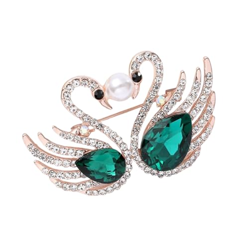 Sparkling Strasssteine Vogelbroschen Vintage Legierung Tierstifte Bankettpartyzubehör Geeignet Für Frauen Männer Präsentieren Kristallschwan Brosche Für Frauen von Qsvbeeqj