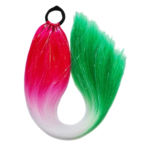 Stylische 9 Strähnen geflochtene Haarverlängerung Dreadlock-Pferdeschwanz mit Haarband für Musikfestival und modebewusste Frauen von Qsvbeeqj