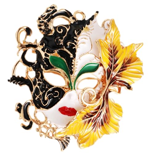 VERTRICKTE SPROP OIL RELEDSPREGED PIN TRALDY ASIAN ASIAN Inspirierte Design Leichtgewichtiger Kostümschmuck Für Tägliche Kleidung Zeitgenössischer Traditioneller Maske Brosche von Qsvbeeqj