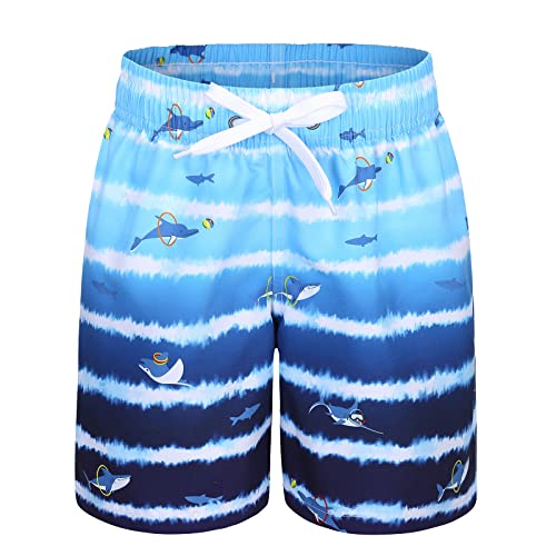 Qterdiz Jungen Badeshorts Kinder Schnelltrocknend Badehose 122 128/7-8 Jahre von Qterdiz