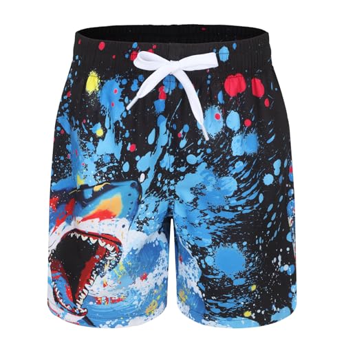 Qterdiz Jungen Badeshorts Kinder Schnelltrocknend Badehose 134 140/9-10 Jahre von Qterdiz