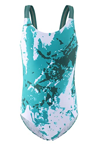 Qterdiz Mädchen Einteiliger Badeanzug Kinder Bademode Schwimmanzug für Mädchen Tie Dye 110 116/5-6 Jahre von Qterdiz