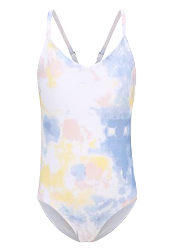 Qterdiz Mädchen Einteiliger Badeanzug Kinder Bademode Schwimmanzug für Mädchen Tie Dye 116/5-6 Jahre von Qterdiz