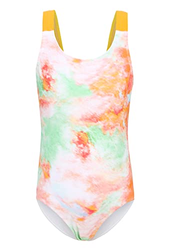 Qterdiz Mädchen Einteiliger Badeanzug Kinder Bademode Schwimmanzug für Mädchen Tie Dye 134 140/9-10 Jahre von Qterdiz