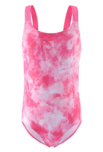 Qterdiz Mädchen Einteiliger Badeanzug Kinder Bademode Schwimmanzug für Mädchen Tie Dye 134 140/9-10 Jahre von Qterdiz