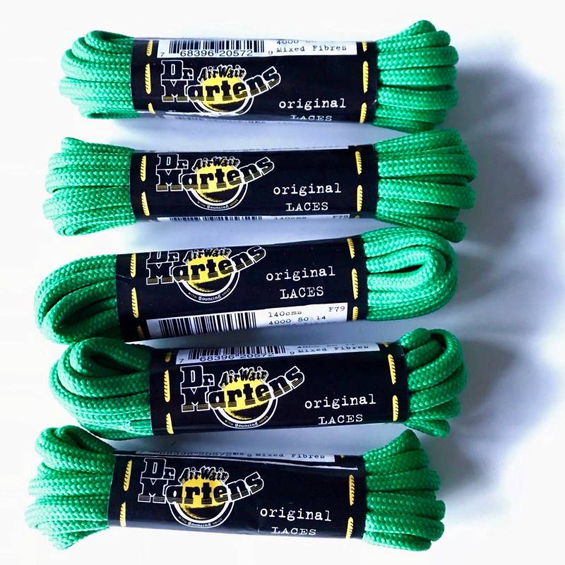 Original Dr Martens Air Wair Schnürsenkel/Boot - Uni Grün New Vintage Stock 4mm Rundschnur X 140cm von QuTeas