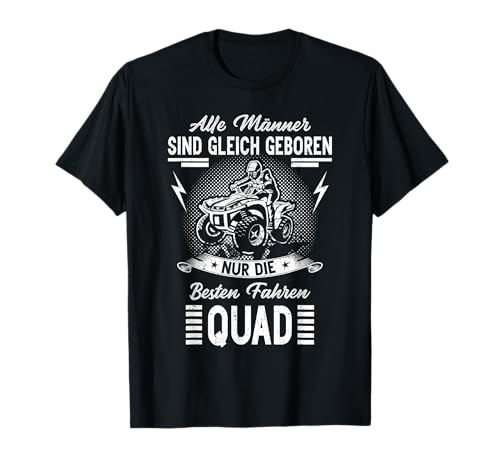 Quad ATV Kleidung Quadfahrer Geschenke Motorsport - Herren Quad Biker Spruch Lustig Offroad T-Shirt Schwarz S Classic Short Sleeve Crew Neck T-Shirt von Quad ATV Kleidung Quadfahrer Geschenke Motorsport