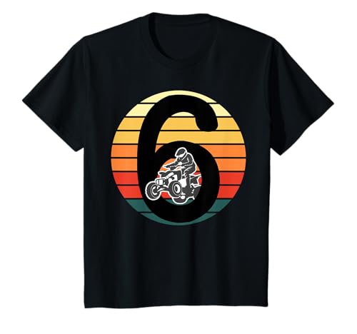 Quadfahrer Quad Kinder Geburtstag 6 Jahre Jungen Mädchen T-Shirt von Quad Bekleidung Geschenkideen für Kinder