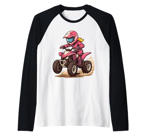 Quad Damen Mädchen Kinder ATV Raglan von Quad Kleidung Quad Fahrer Motorsport Geschenkidee
