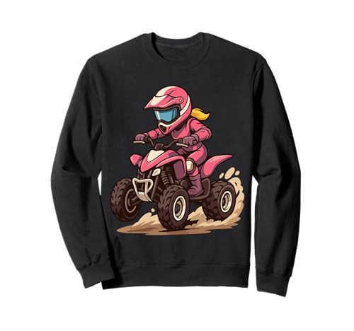 Quad Damen Mädchen Kinder ATV Sweatshirt von Quad Kleidung Quad Fahrer Motorsport Geschenkidee