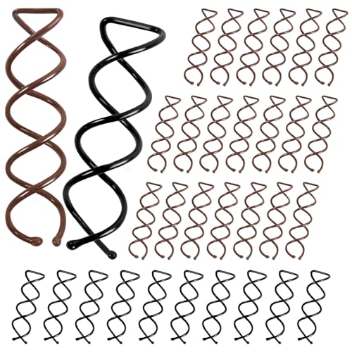 30 Stück Spirale Haarnadeln Set, Haarnadeln für Frauen geeignet für Mädchen Frauen und Kinder, keine Kratzer Runde Clip Stilvolle geknotete Haarnadel, Erstellen Sie schnell eine tolle Frisur, Schwarz 30 Stück Spirale Haarnadeln Set, Haarnadeln für Frauen geeignet für Mädchen Frauen und Kinder, keine Kratzer Runde Clip Stilvolle geknotete Haarnadel, Erstellen Sie schnell eine tolle Frisur, Schwarz von Quadafy