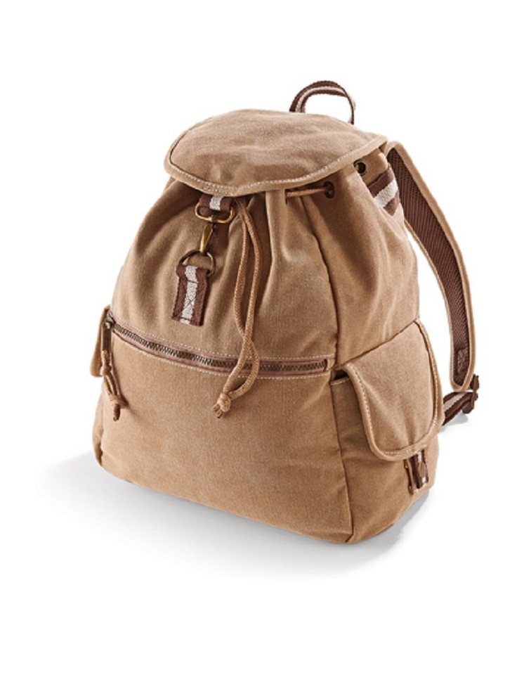 Quadra Cityrucksack Vintage Canvas Rucksack für Damen u. Herren, Gewaschener Canvas von Quadra