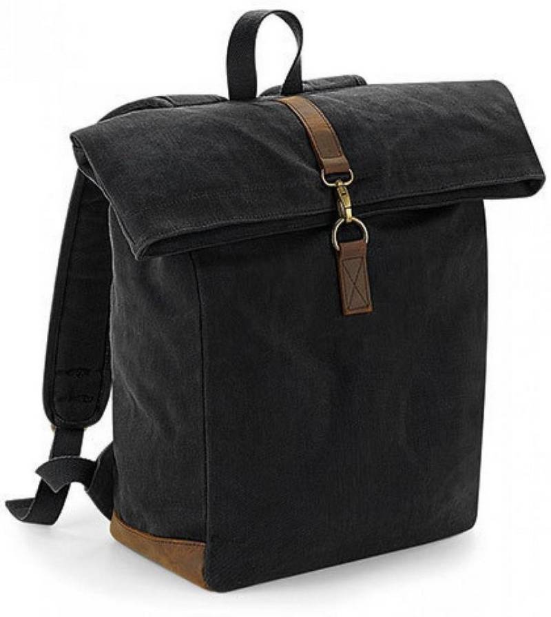 Quadra Freizeitrucksack Rucksack Heritage Waxed Canvas, 53 x 31 x 14 cm von Quadra