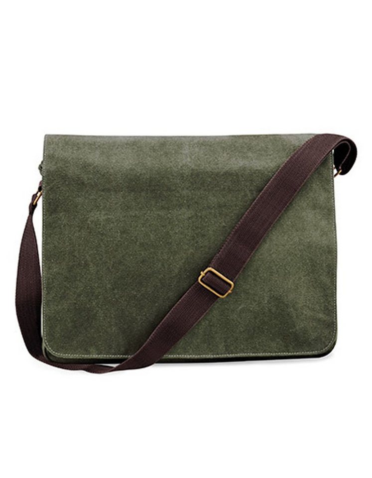 Quadra Messenger Bag Umhängetasche Schultertasche, Beschläge mit Antik-Messingeffekt von Quadra