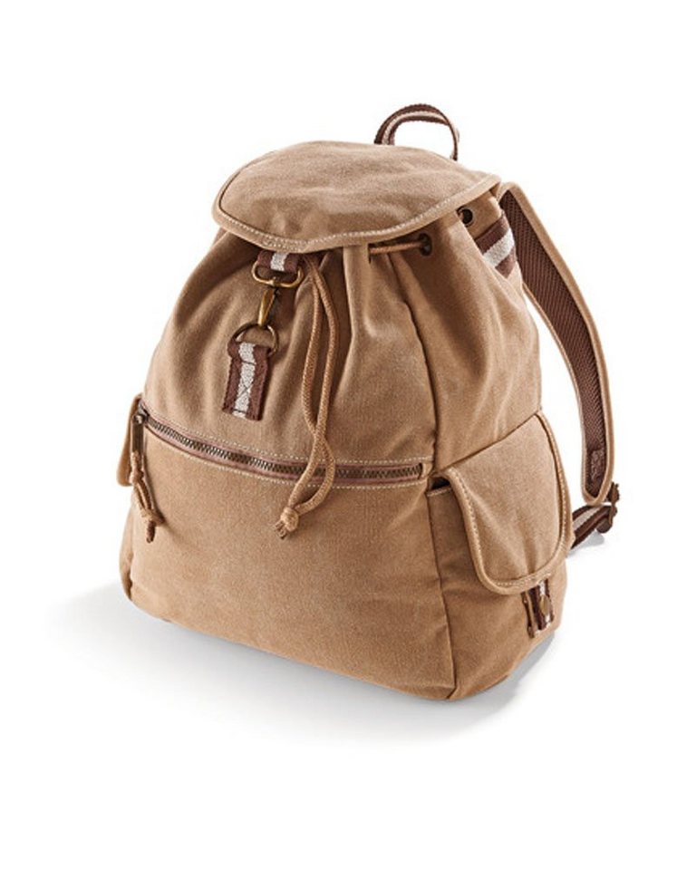 Quadra Rucksack Wanderrucksack Daypack Vintage Canvas Backpack, Segeltuch Rucksack von Quadra