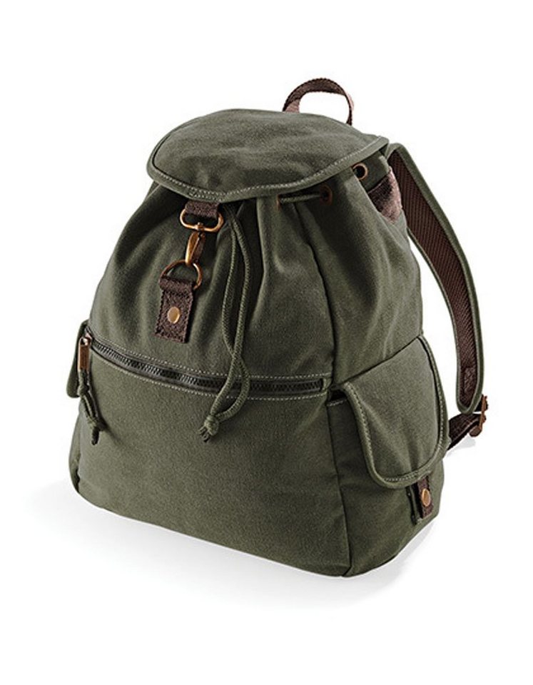 Quadra Rucksack Wanderrucksack Daypack Vintage Canvas Backpack, Segeltuch Rucksack von Quadra