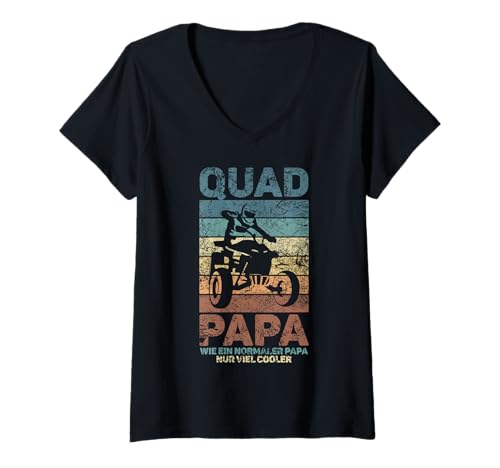 Damen Quad Papa Vater Lustig Vintage T-Shirt mit V-Ausschnitt Damen Quad Papa Vater Lustig Vintage T-Shirt mit V-Ausschnitt von Quads Fahrer Biker Lustiges Geschenk