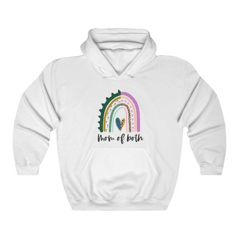 Mama Von Beiden Kapuzen Sweatshirt Mom Shirt Split Rainbow Für Jungen Und Mädchen Life Hoodie Camo Leopard Print Pullover Geschenk Mutter von QuailRunDesigns