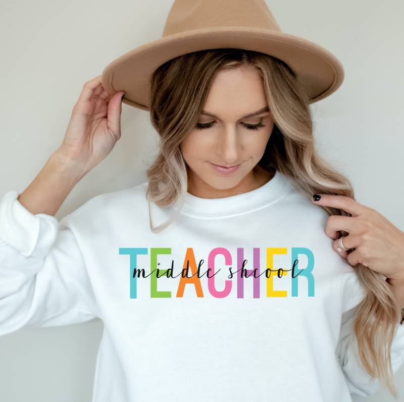 Mittelschule Lehrer Sweatshirt Schule Shirts Zurück Zu Anerkennung Geschenke Grade Ebene Pullover 6. 7. 8. Klasse Squad Crew von QuailRunDesigns