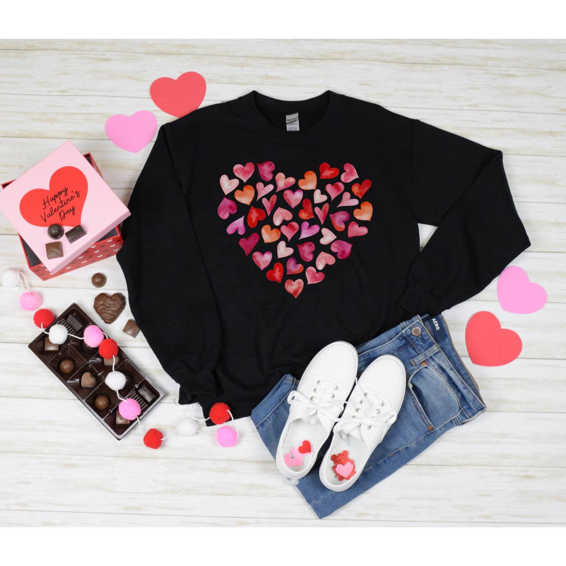 Süßes Herz Valentine Shirt Sweatshirt Lehrer Pullover Geschenk Für Valentinstag Mama von QuailRunDesigns