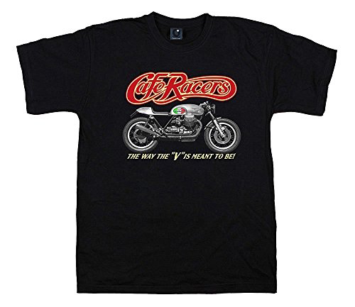 Quaint Point Guzzi Cafe Racers Bikers Motorcycle Motorrad Herren T-Shirt MOTO7 (M) von Quaint Point