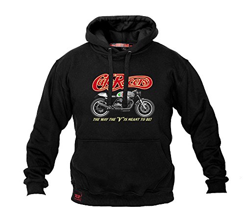 Quaint Point Motorsports Guzzi Cafe Racers Herren Kapuzenpullover BMOTO7 (XXL) von Dirty Ray