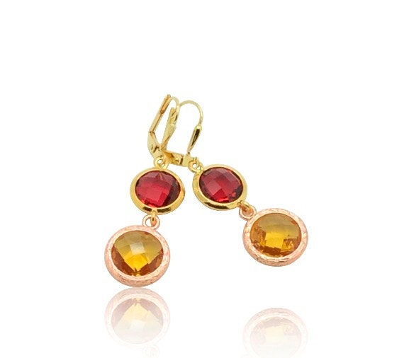 Granat Januar Geburtsstein Ohrringe, Schmuck, Rot Und Gelb Stein November Topas Ohrringe Granat Januar Geburtsstein Ohrringe, Schmuck, Rot Und Gelb Stein November Topas Ohrringe von QuaintCharmsJewelry