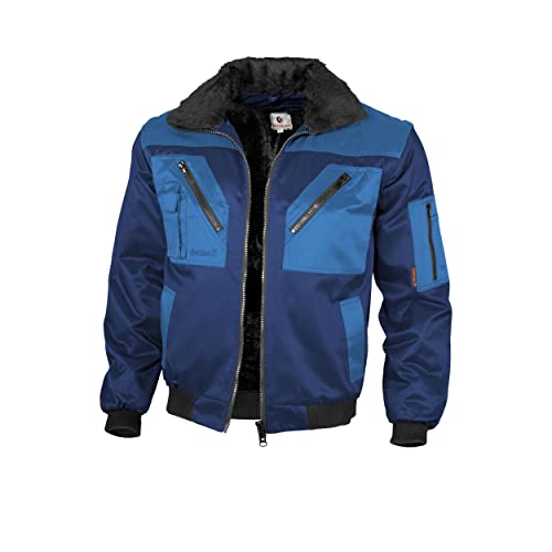 Qualitex - Pilotenjacke 4 in 1, Marine/Royal, 4XL von QUALITEX HIGH QUALITY WORKWEAR