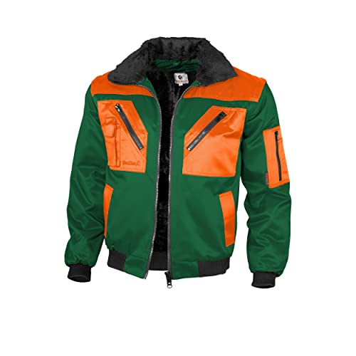 Qualitex - Pilotenjacke 4 in 1, Grün/Warnorange, 4XL von QUALITEX HIGH QUALITY WORKWEAR