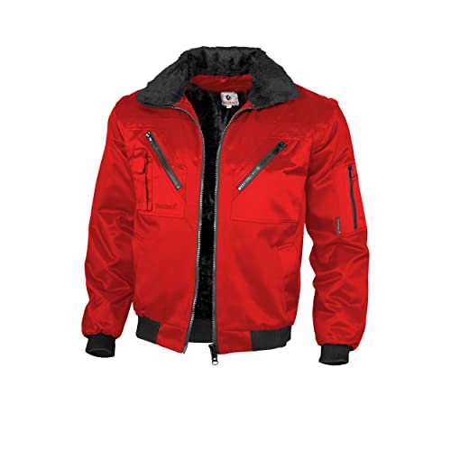 Qualitex - Pilotenjacke 4 in 1, Rot, S von QUALITEX HIGH QUALITY WORKWEAR