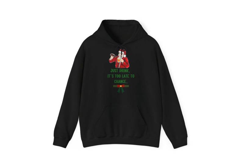 Quality Elegance Weihnachtssweatshirt Just Drink Too Late to Change Hoodie Santa Weihnachten Unisex von Quality Elegance
