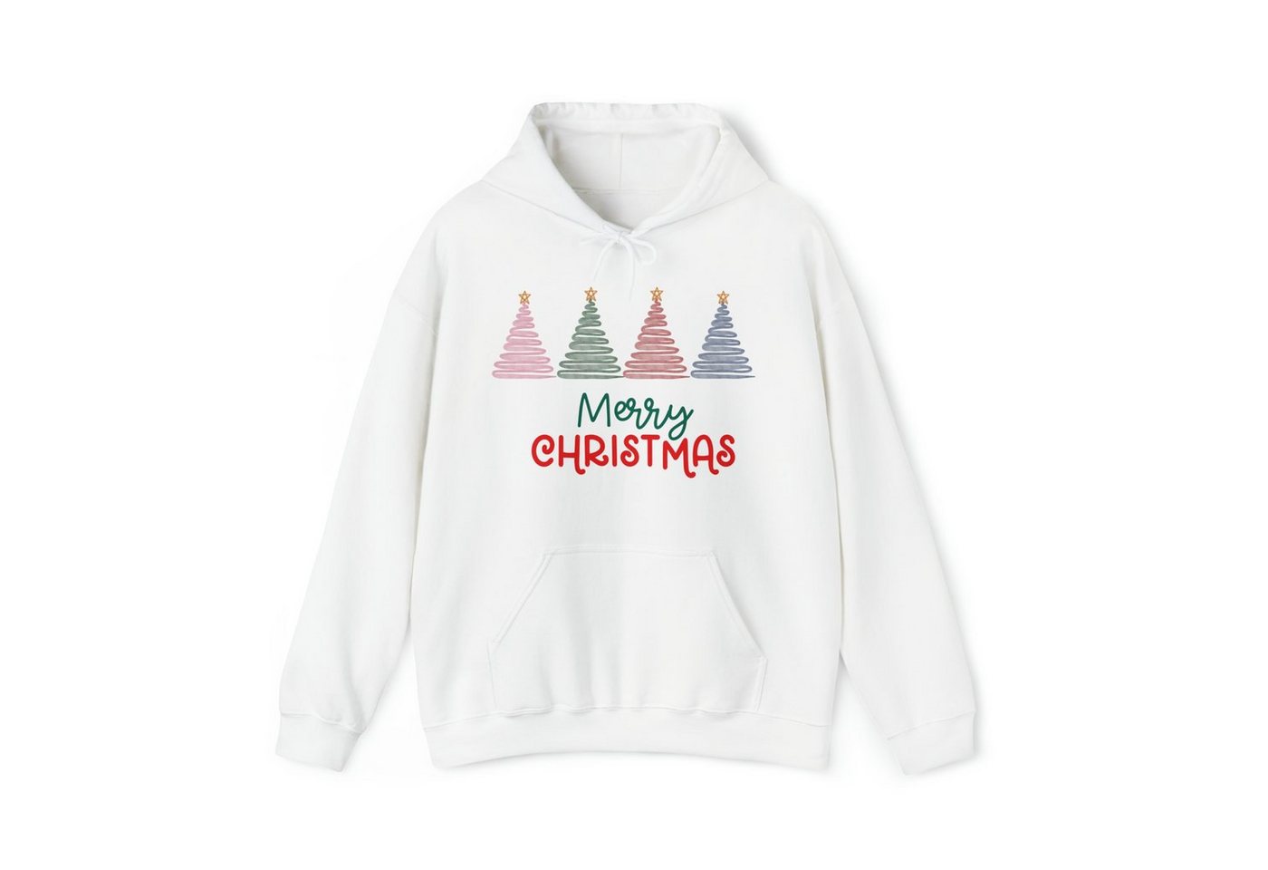 Quality Elegance Weihnachtssweatshirt Merry Christmas Hoodie, Cute Christmas Tree Sweatshirt von Quality Elegance