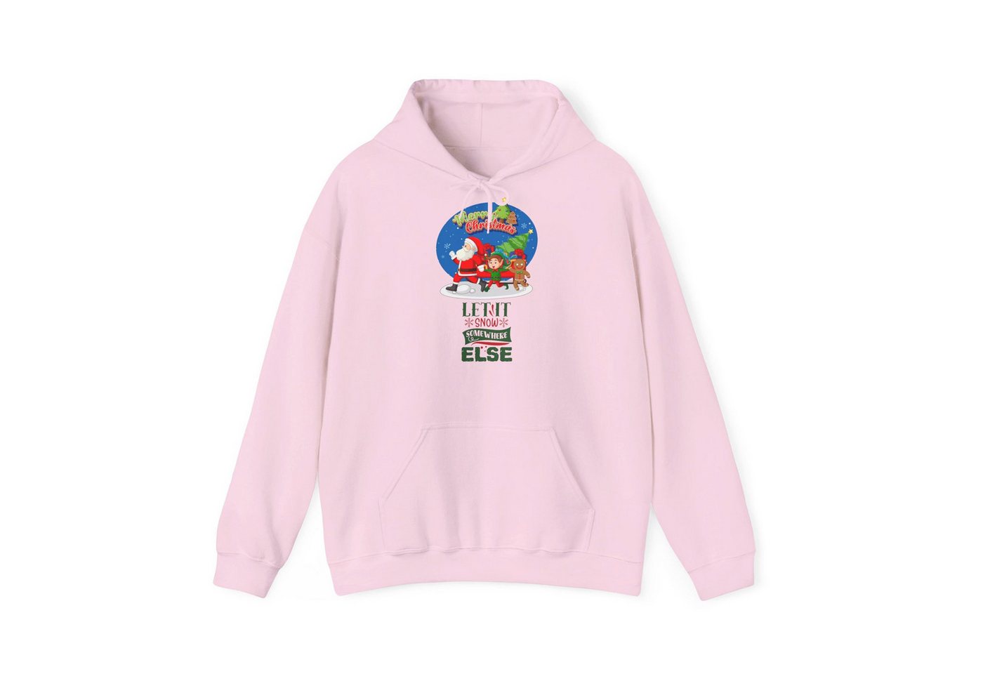Quality Elegance Weihnachtssweatshirt Merry Christmas Hoodie Let It Snow Somewhere Else Unisex von Quality Elegance