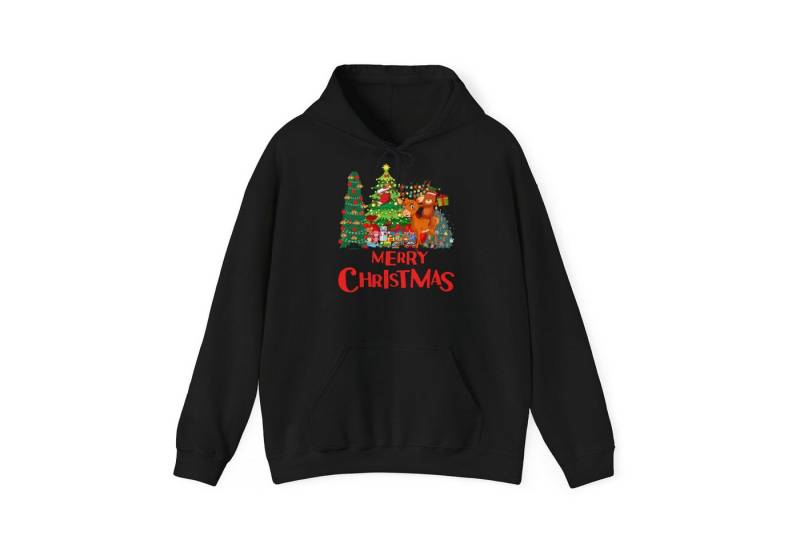 Quality Elegance Weihnachtssweatshirt Merry Christmas Hoodie Rentier & Weihnachtsbaum Unisex von Quality Elegance