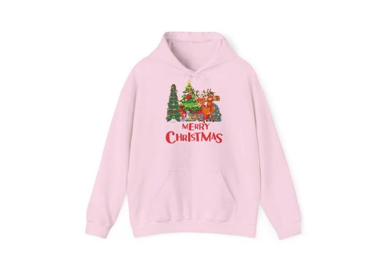 Quality Elegance Weihnachtssweatshirt Merry Christmas Hoodie Rentier & Weihnachtsbaum Unisex von Quality Elegance