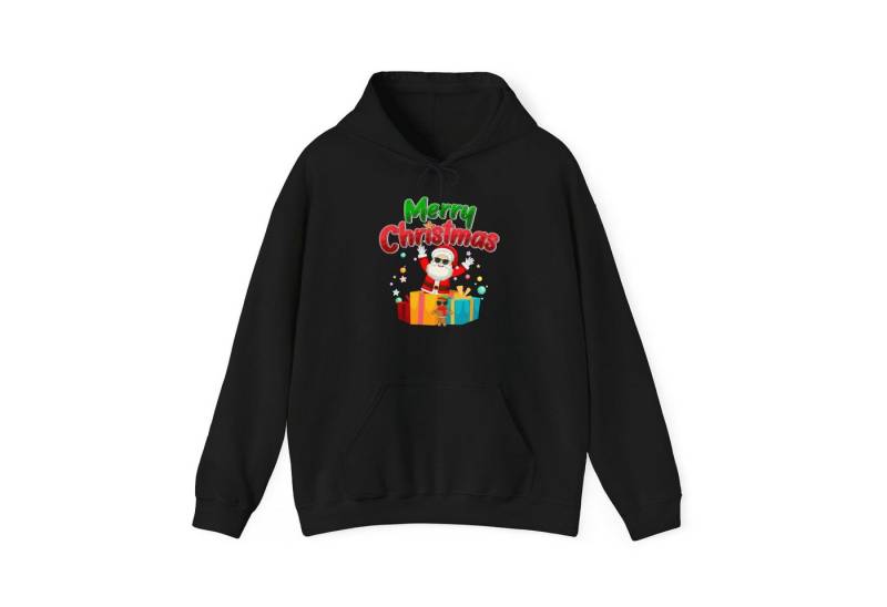 Quality Elegance Weihnachtssweatshirt Merry Christmas Hoodie Santa mit Geschenkbox Unisex von Quality Elegance
