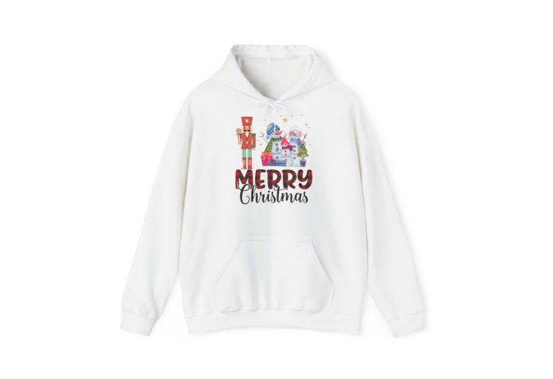 Quality Elegance Weihnachtssweatshirt Merry Christmas Hoodie Schneemann & Nussknacker Unisex von Quality Elegance