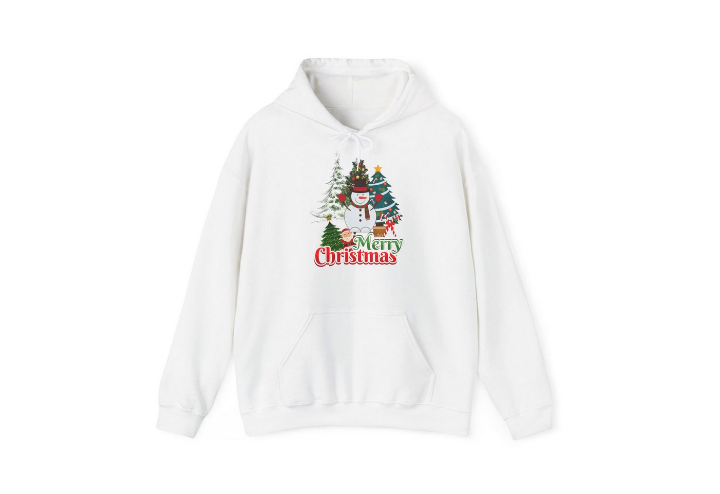 Quality Elegance Weihnachtssweatshirt Merry Christmas Hoodie Schneemann & Weihnachtsbaum Unisex von Quality Elegance